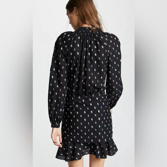 NWT Veronica Beard Alia dress size 6 black with colorful metallic party dress - Picture 14 of 14